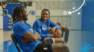 Orlando Magic Players having a conversation