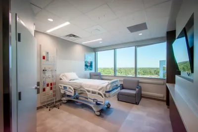 AdventHealth Wesley Chapel hospital expansion, patient room.