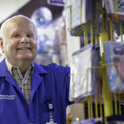Hospital volunteer Jim Kowalczyk