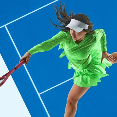 Women playing tennis