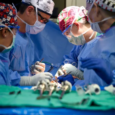 Surgeons working