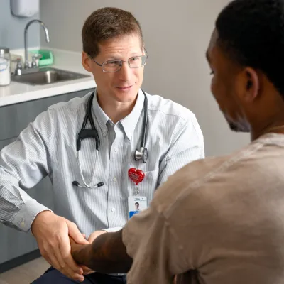 A doctor with a patient