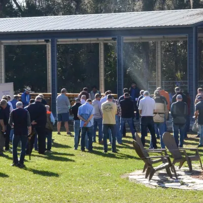 Camp fire at Blackjack Sporting Clays.