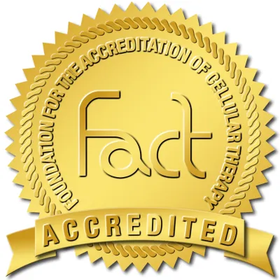 A gold logo of Fact Seal