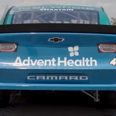 Back of the AdventHealth #42 racecar