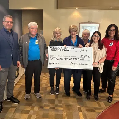 AdventHealth Waterman Volunteers make donation to the AdventHealth Waterman Foundation