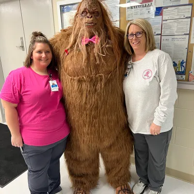 Big Foot says to get your Mammogram.