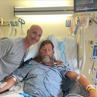 Bruce Brown meeting with Dr. Valente two days after suffering cardiac arrest.