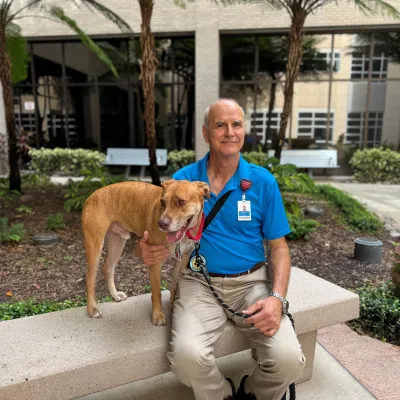 Once lost, Buddy the dog finds meaning at AdventHealth Altamonte Springs 