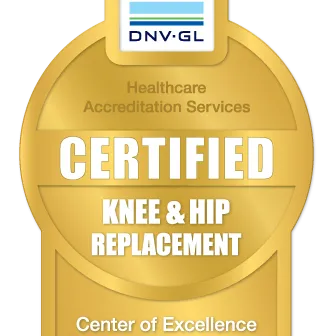 DNV-GL Certified Hip and Knee Replacement badge