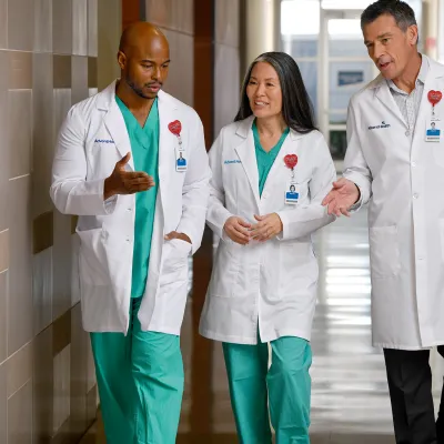 doctors talking in hallway