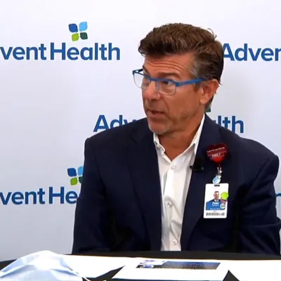 Dr. Schoch at an AdventHealth Morning Briefing interview