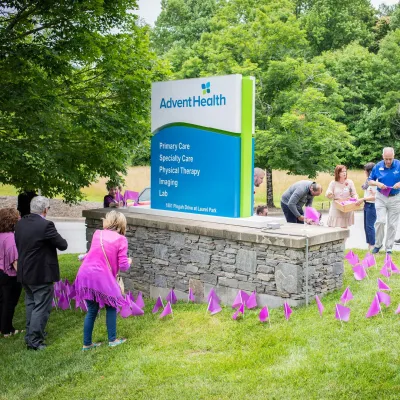 AdventHealth Age-Friendly Services Plants Flag for Elder Abuse Prevention Month