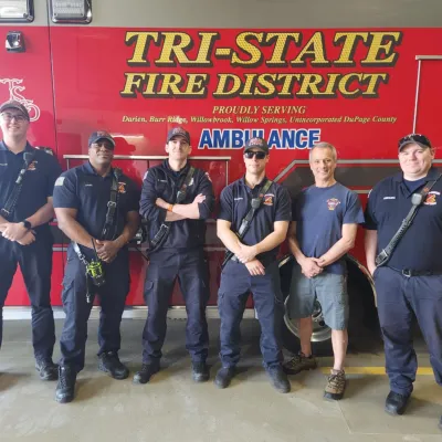 Cardiac patient with EMS team