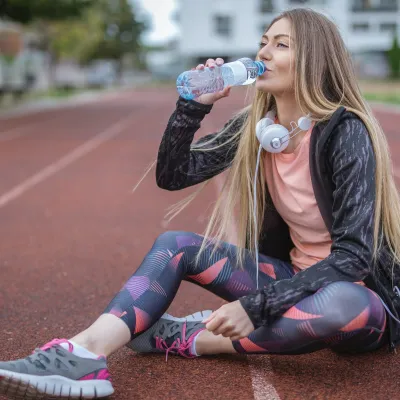 Woman drinking water