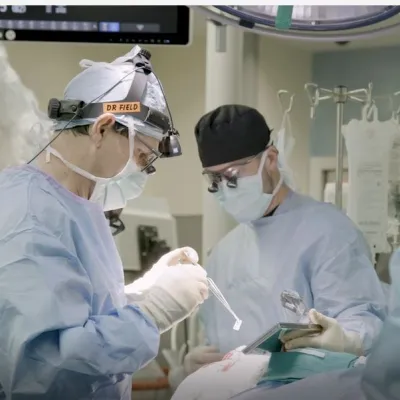Dr. Field during surgery