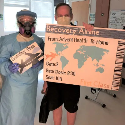 Robert Deprins COVID survivor AdventHealth Fish Memorial