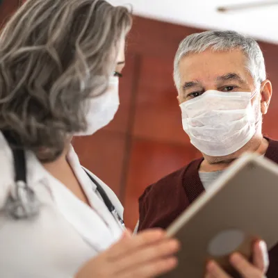 A doctor and lung cancer survivor.