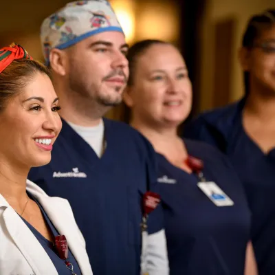 AdventHealth employees smile together