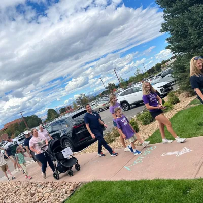 People take part in the March of Dimes walk