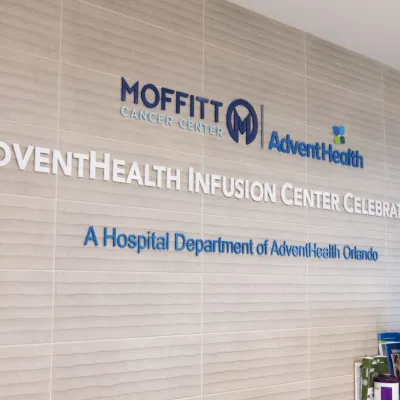Moffitt AdventHealth wall sign