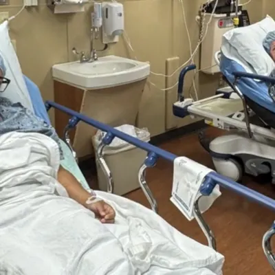 Myra Segarra and Kaile Daffron before their transplant surgeries 