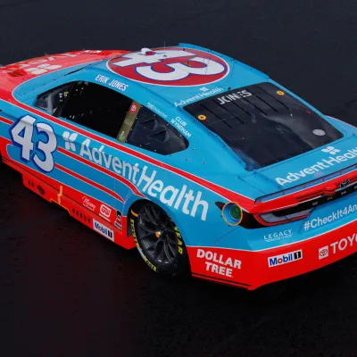 The Rear of the Number 43 AdventHealth Race Car
