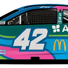 pink no. 42 car driven my Matt Kenseth