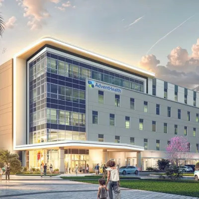 Rendering of the AdventHealth Lake Nona medical office building.