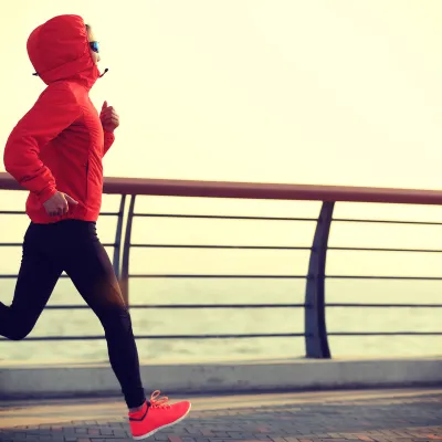 Person running outdoors