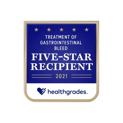 AdventHealth is a five-star recipient of treatment of gastrointestinal bleed