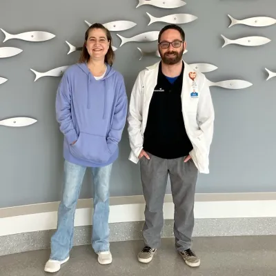 Jessica reconnects with the team who supported her on along her cancer care journey.