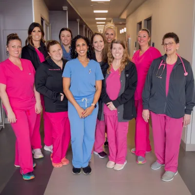 Group of team members on the Texas Health Huguley women's team