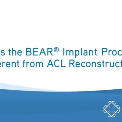 How is the BEAR Implant Procedure Different from ACLR? | Q&A | Dr. Sean Keyes | Miach Orthopaedics