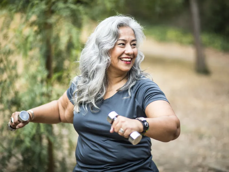 Woman Exercising for Heart Health