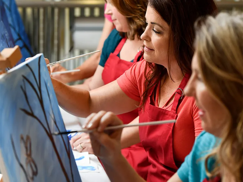 Women Take A Painting Class
