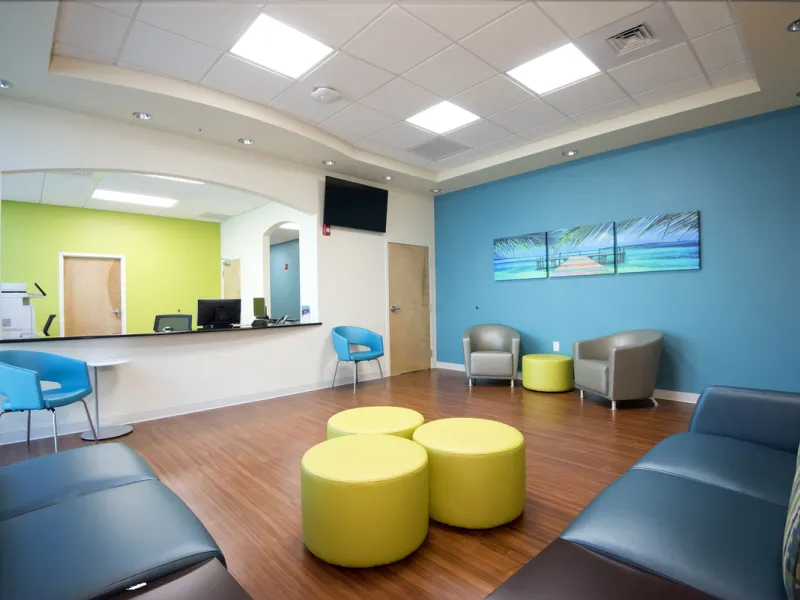 Viera specialty clinic interior of waiting room.