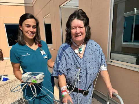 Palm Coast woman celebrates 65th birthday at AdventHealth after surviving two cardiac arrests