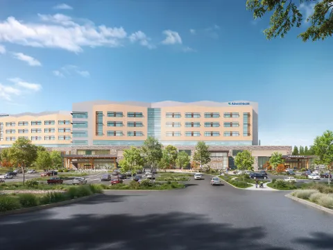 Rendering of AdventHealth new hospital in Buncombe County.