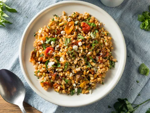 Farro-Vegetable Risotto