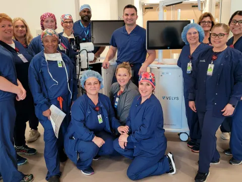 Dr. John Redmond performed the first VELYS robot case at AdventHealth Surgery Center Daytona Beach.