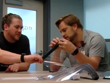 Team examines materials for face shields