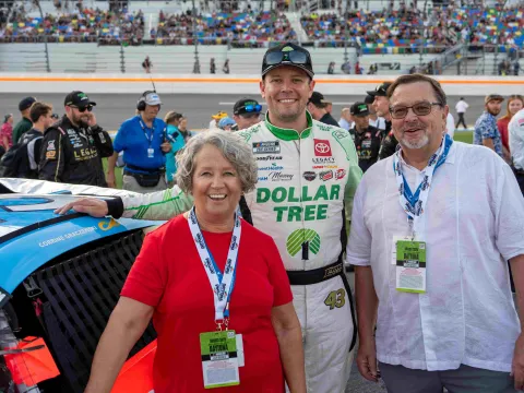 Corrine Graczewski was the first in Volusia and Flagler counties to receive a powerful new cancer treatment — and then saw her name race around Daytona International Speedway.
