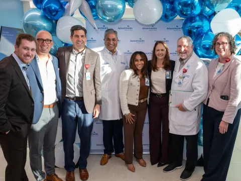 AdventHealth Wesley Chapel hospital expansion, group of people who attended the ribbon cutting.