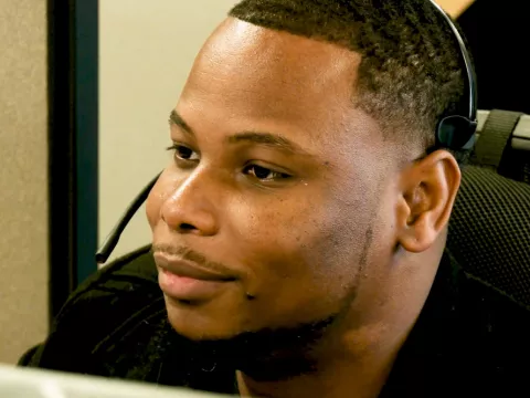 Representative of the COVID-19 call center