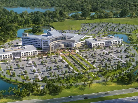 Rendering of the hospital expansion for Wesley Chapel.