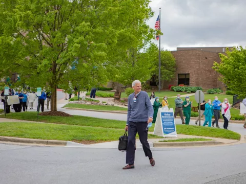 AdventHealth Hendersonville Team Members Celebrate CEO Jimm Bunch with Farewell Parade