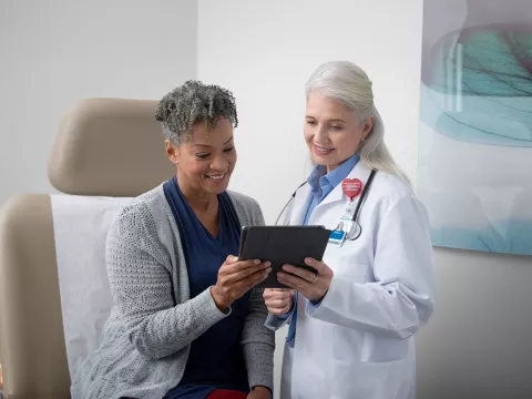 Doctor and woman patient