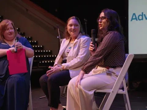 Jennifer Adams-Carrasquillo is on the far left and runs the education program at OFS, Senior Direcor of Education. 