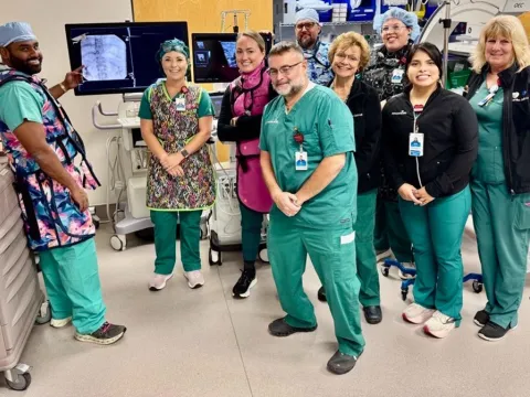 The Interventional Radiology team at AdventHealth New Smyrna Beach provides advanced diagnostic and minimally invasive procedures through the hospital’s new Interventional Radiology Clinic. Among the specialized services now available locally is Adrenal Vein Sampling (AVS), a complex test that helps pinpoint the cause of certain high blood pressure disorders, bringing world-class care closer to home for Volusia County residents and the region.